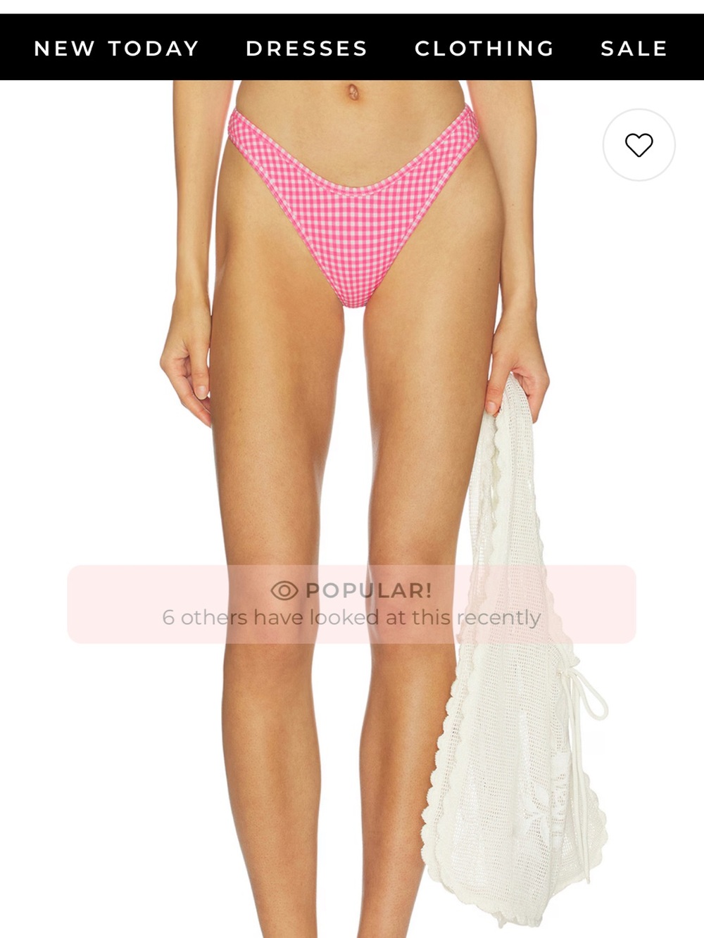 Rae Bottom in Pink Gingham